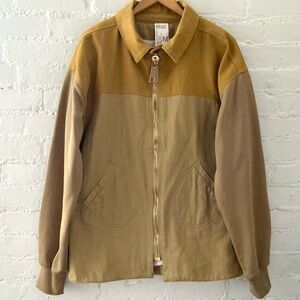 Grail Origins Mens Twill Jacket Size Medium Khaki Tan 100% Cotton